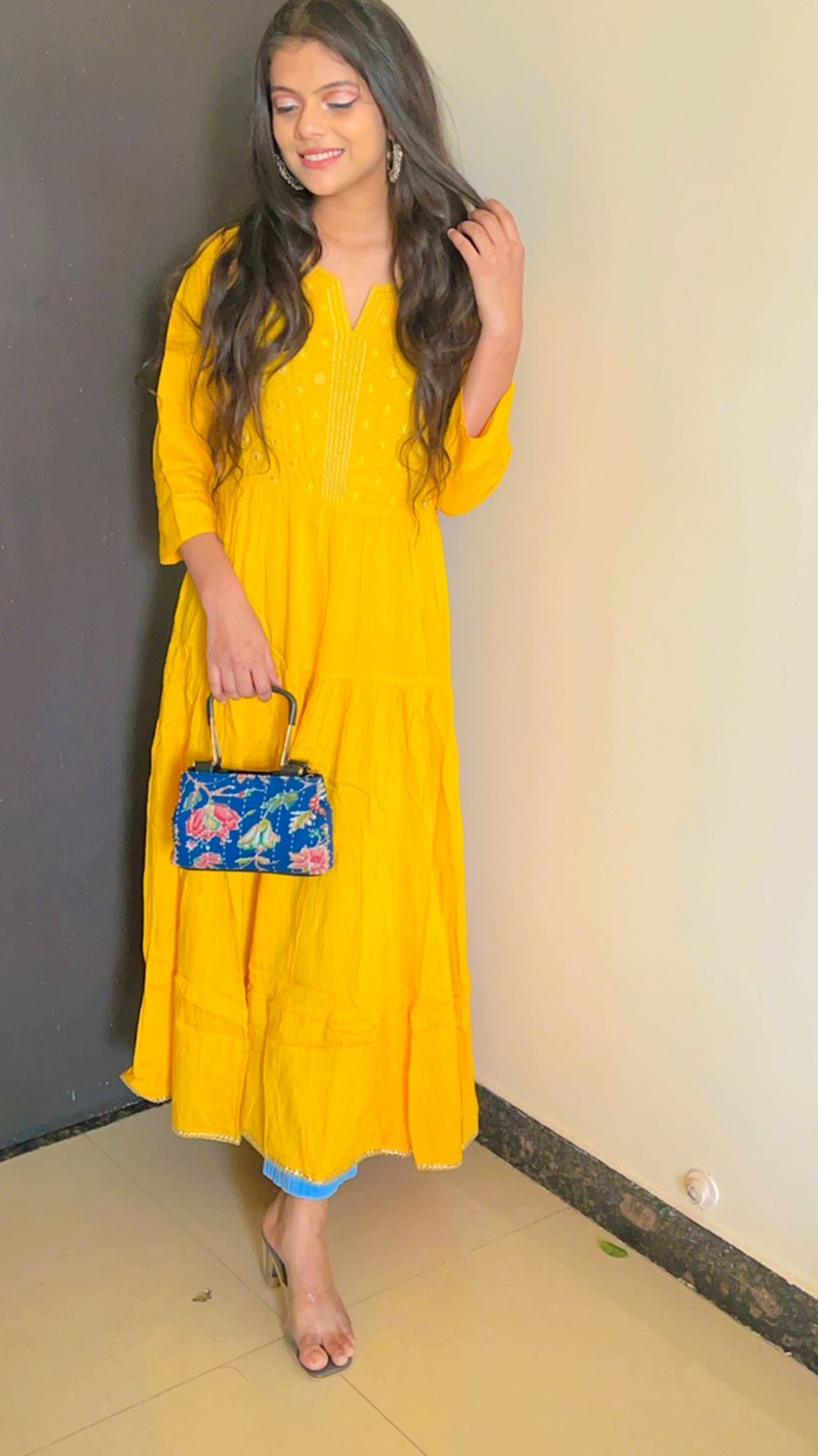 KesariyaVanity Embroidered Gown Suit - DEAL