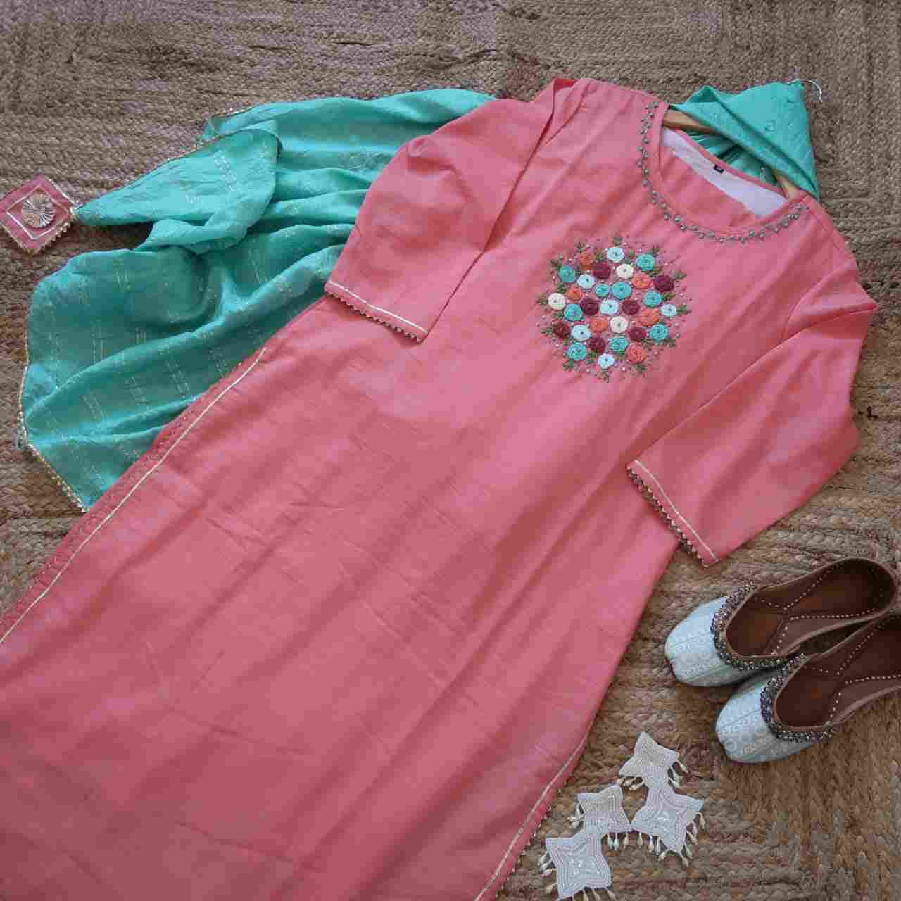 French Pink & Turquoise Romance Suit (3 piece)
