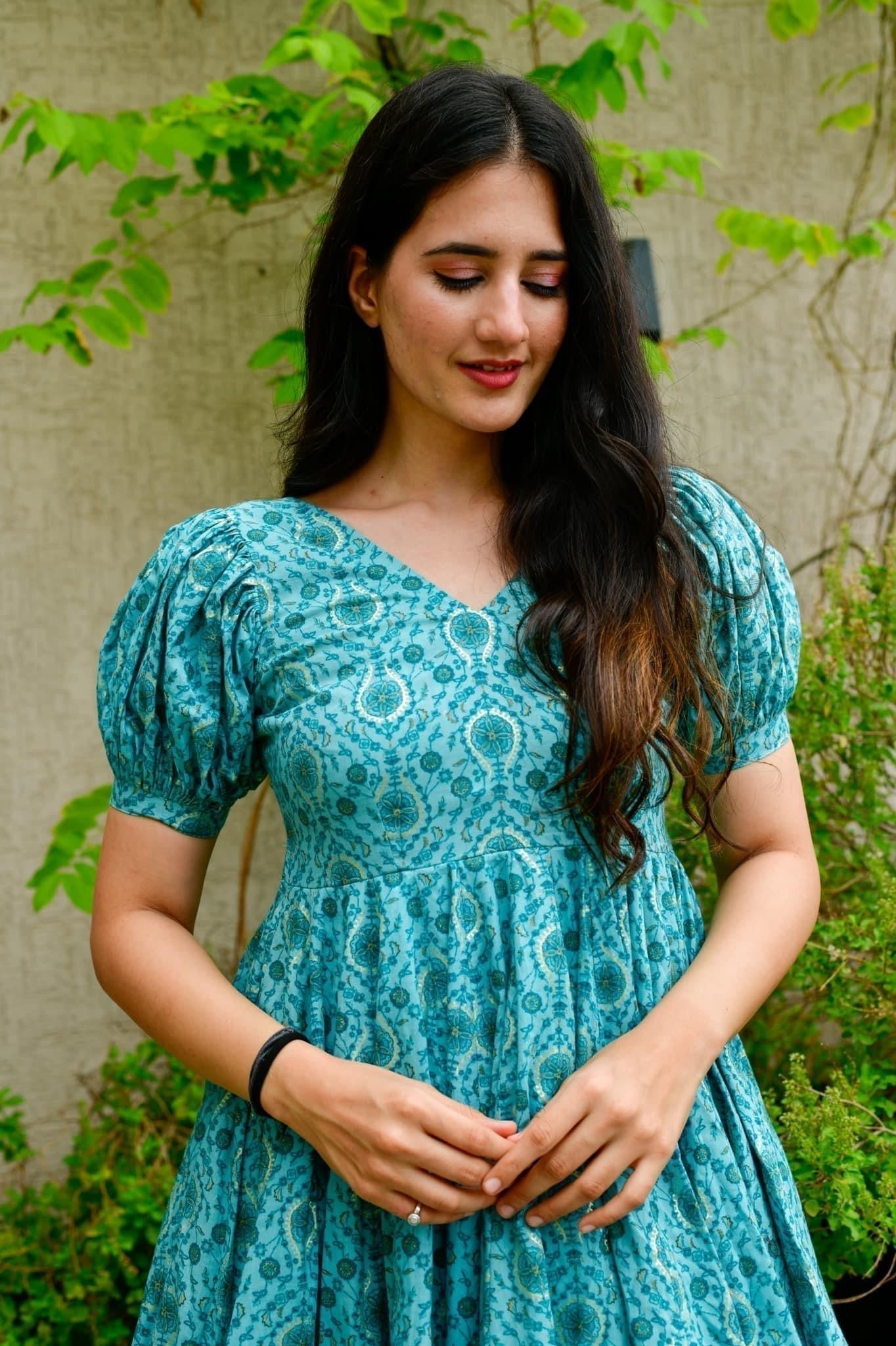 gulabo blue muslin dress