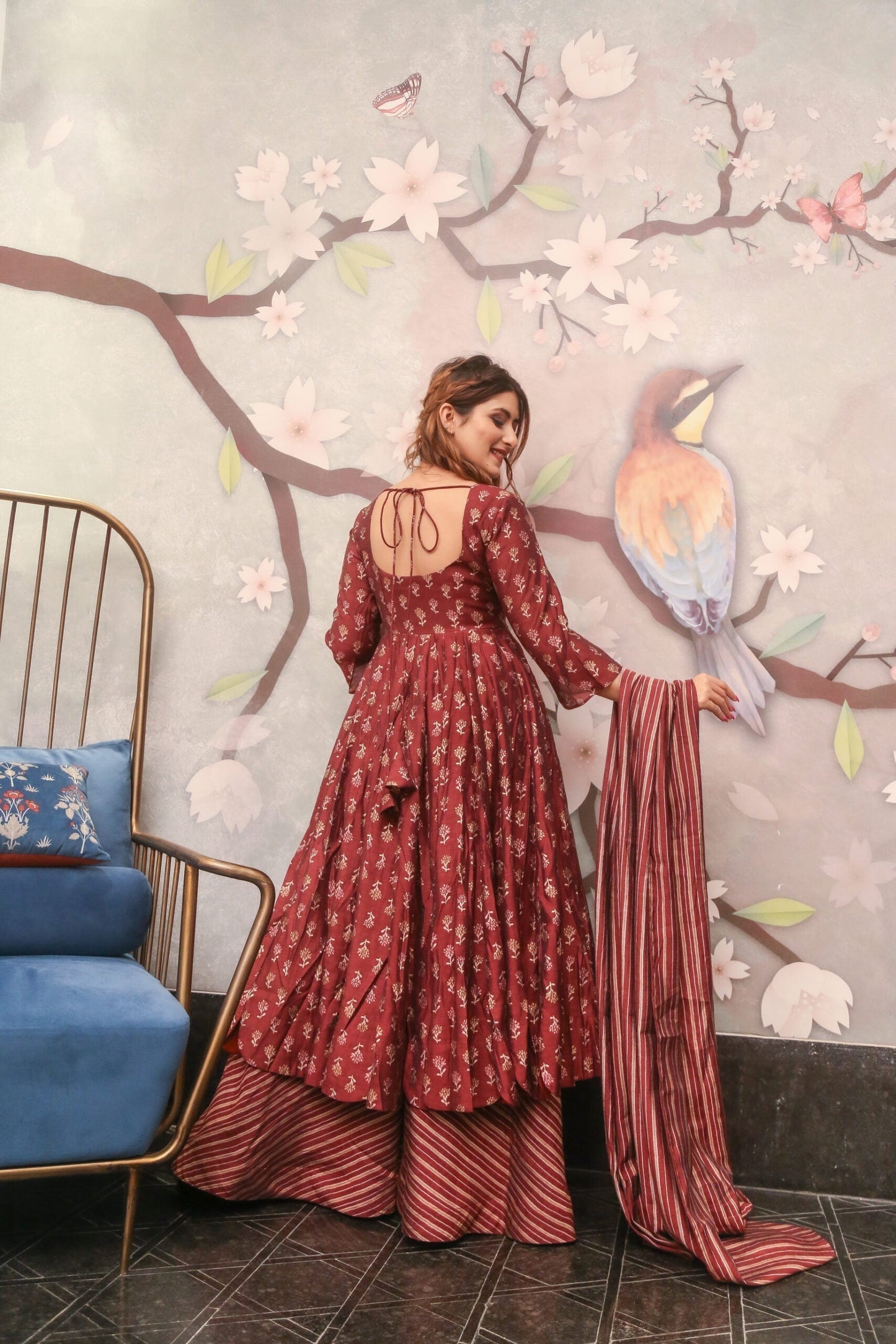 laibah muslin kurta palazzo set