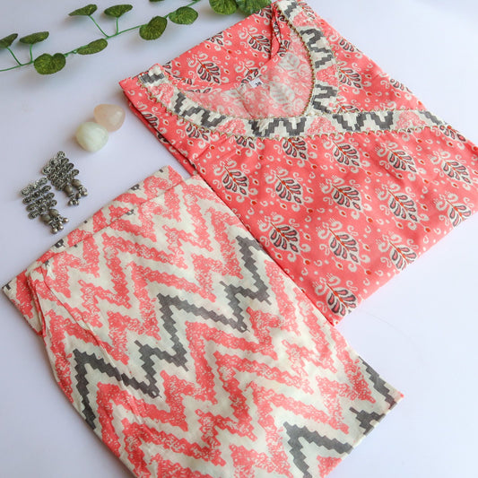 Carrot Ikkat Slim Fit Suit Set