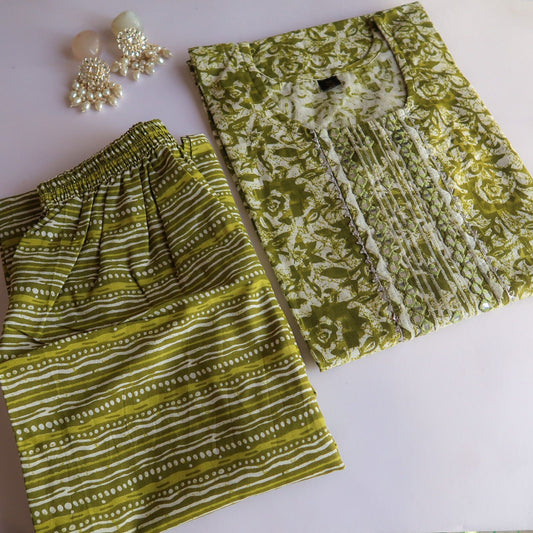 Botanic Green Mirror Slim Fit Suit Set